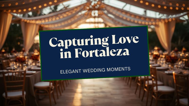 Fotógrafo profissional registrando casamento em salão de festas decorado em Fortaleza