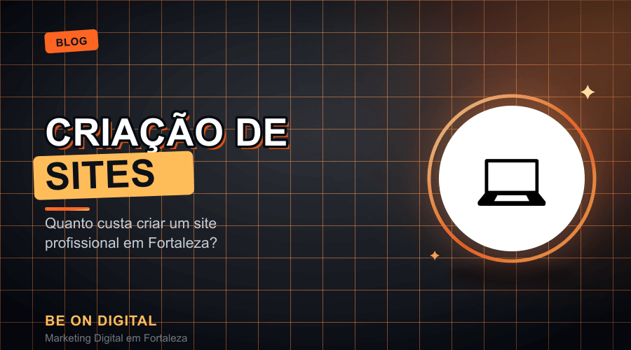 Tela de computador exibindo o design de um site profissional moderno sendo desenvolvido para uma empresa em Fortaleza
