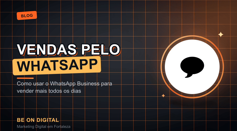 Celular exibindo o aplicativo WhatsApp Business com catálogo de produtos e mensagens automáticas configuradas
